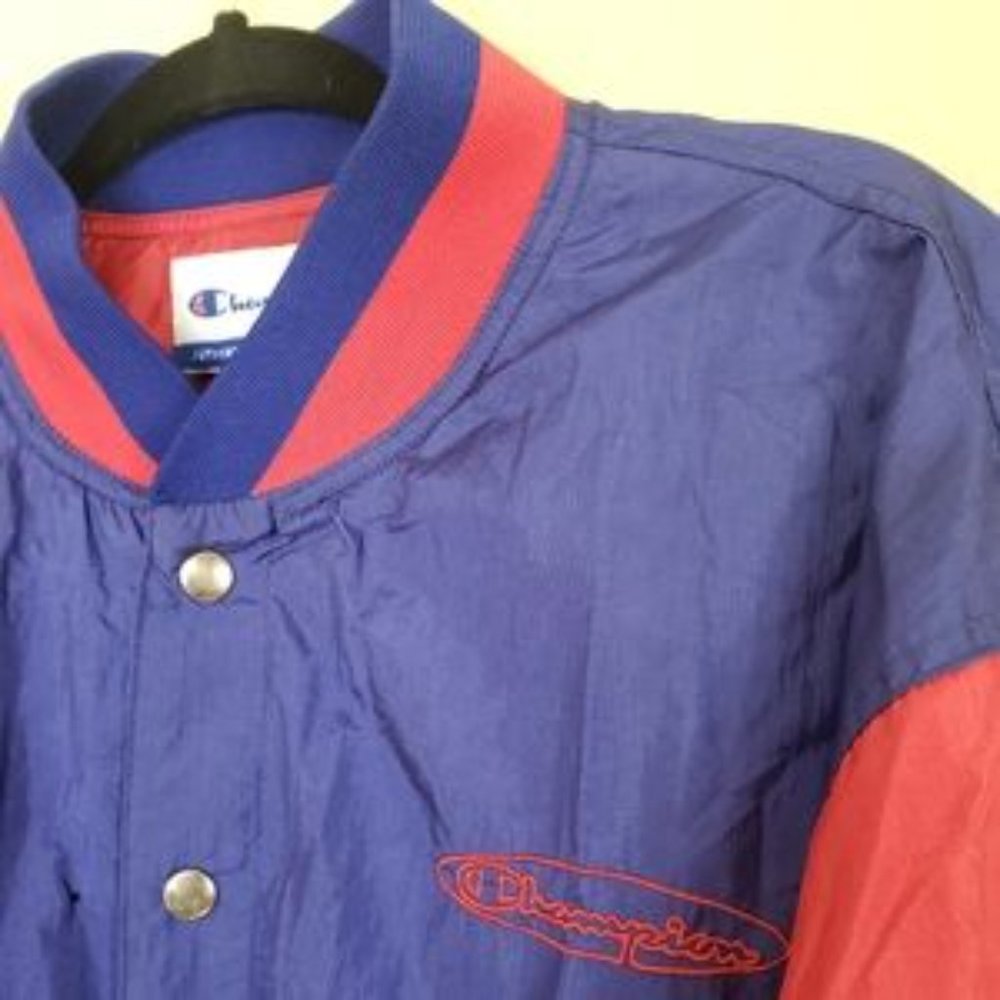 Champion Vintage Bomber Windbreaker Jacket Large - Picture 6 of 11